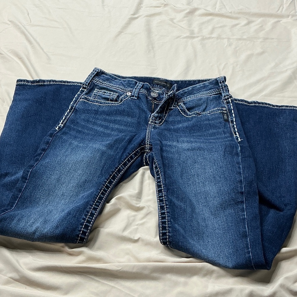 Silver Jeans Dark Blue Boot Cut Jeans